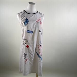 Grifflin white sleeveless embroidered dress